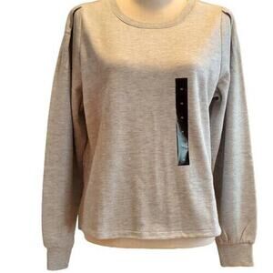 Banana Republic Box Fleece Sweatshirt Heather Gray Size Medium Women's